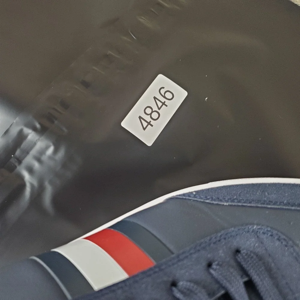 Tommy Hilfiger Boscar Mens Shoes Sz 12 Athletic Tennis Navy Blue White Sneakers